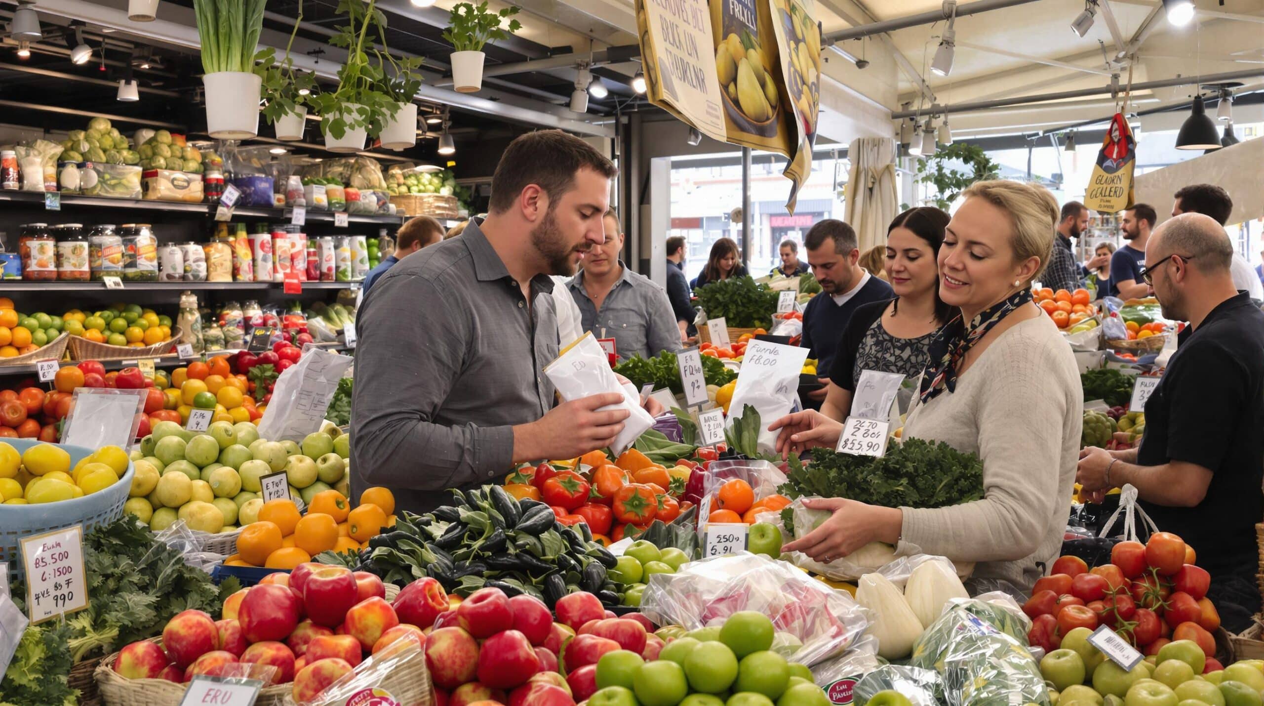 personne qui acheté des fruit