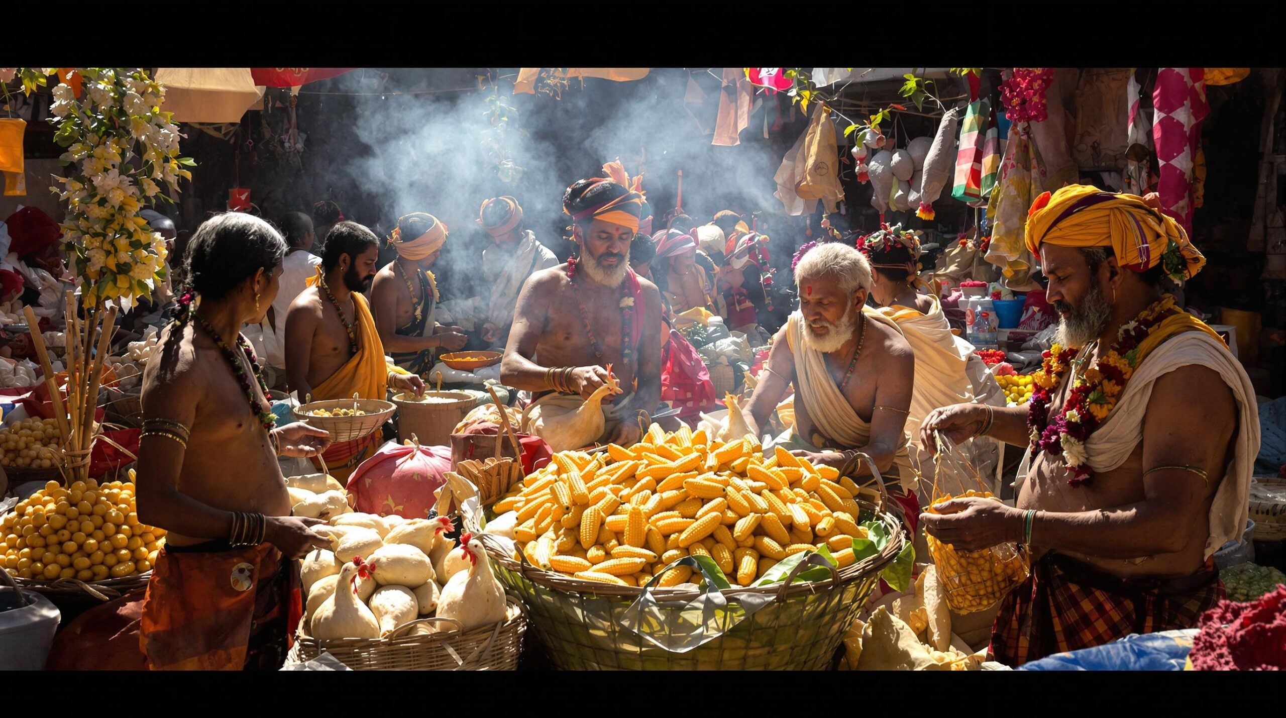 Marchés tribaux à Orissa et Kolkata