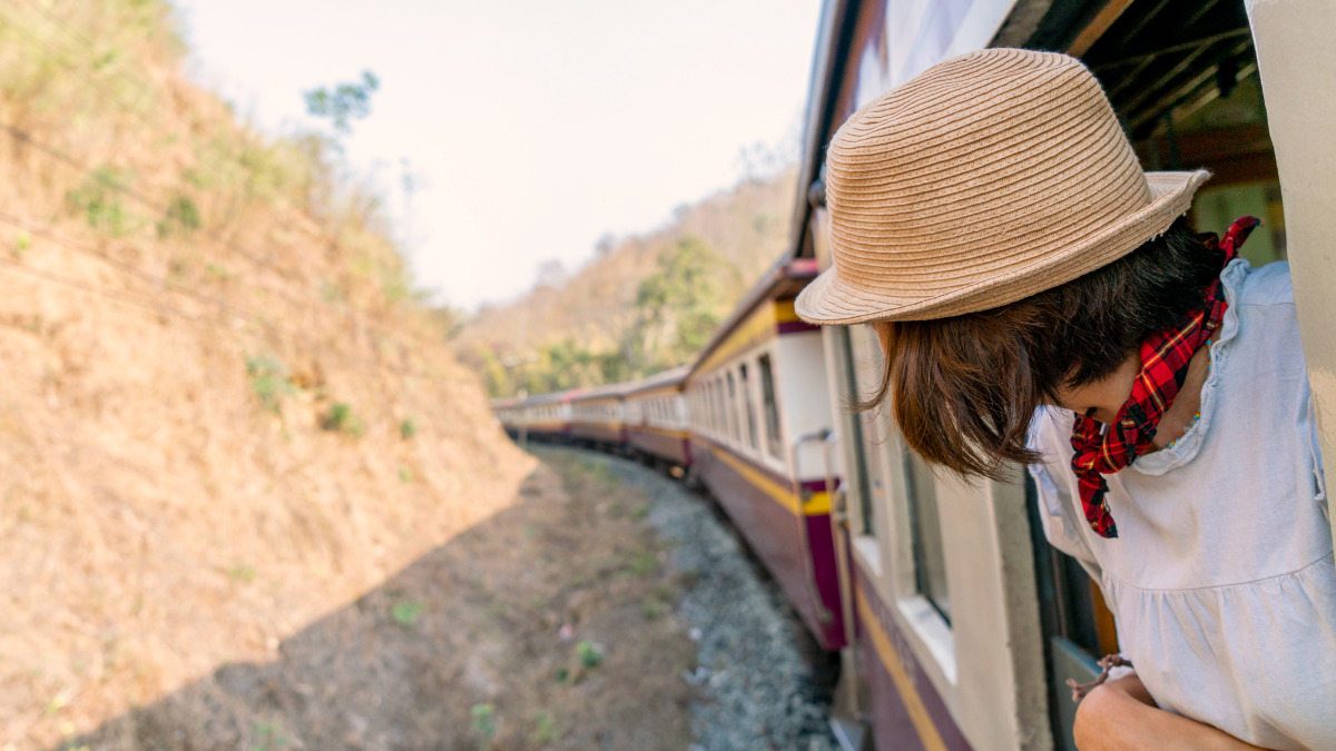 Un train au petit matin en Inde