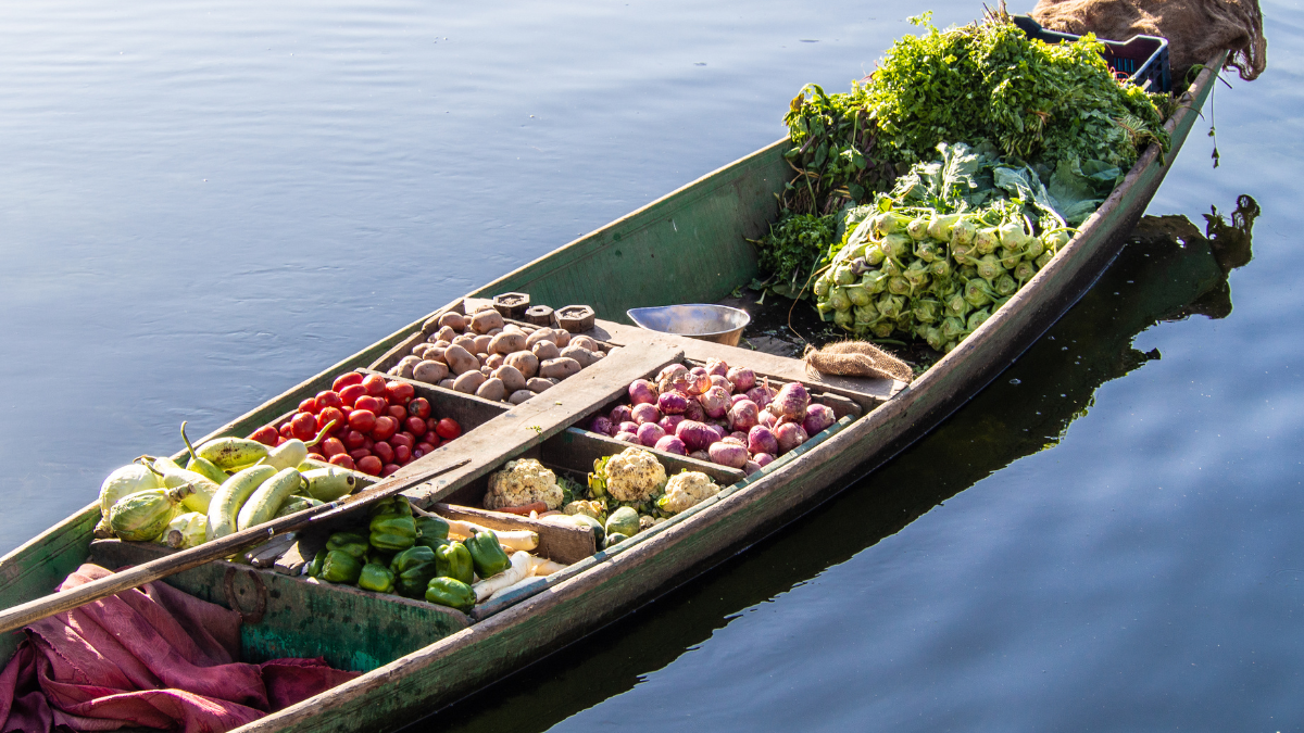 Le marché flottant de srinagar