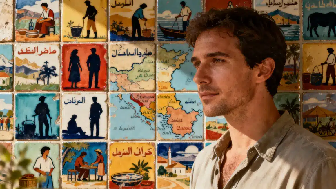 Mosaique linguistique Inde illustration