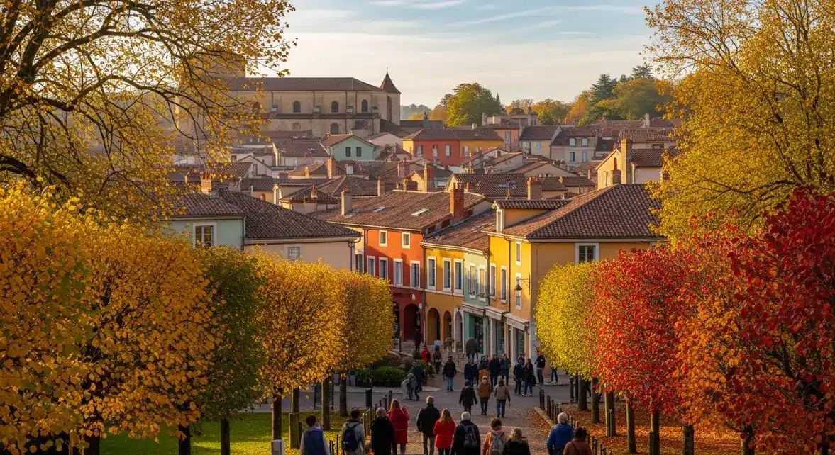 Clisson automne centre toits romains foule et couleurs