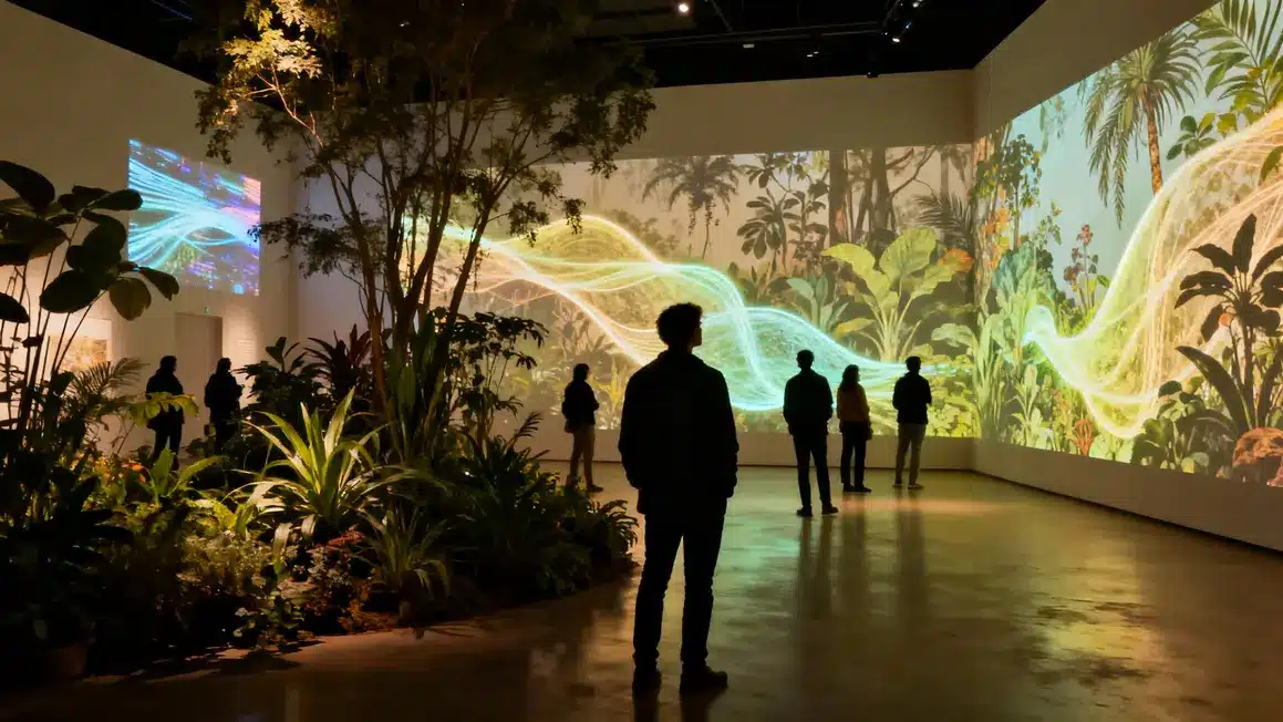 Exposition Organique oeuvres vegetales videos Paris