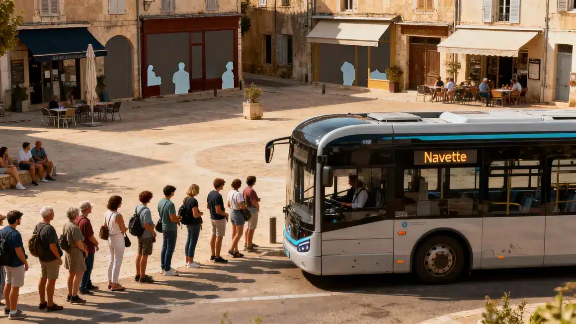 Place village Port-Breton navette bus consignes tourisme