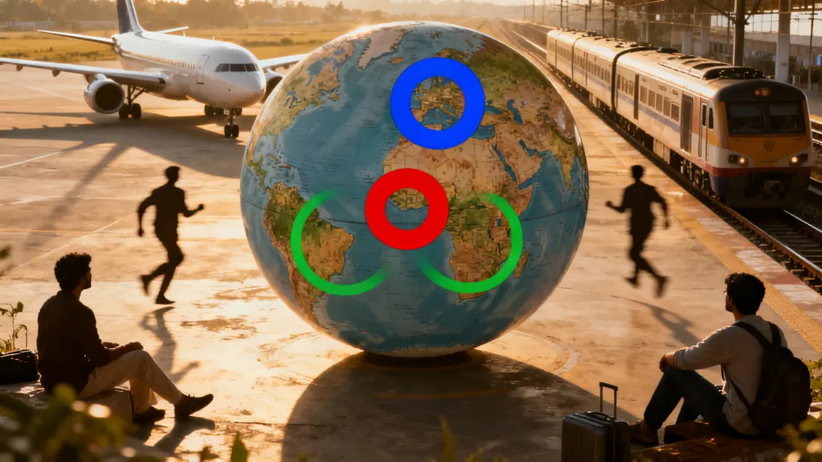 Equilibre doshas déplacements globe transports