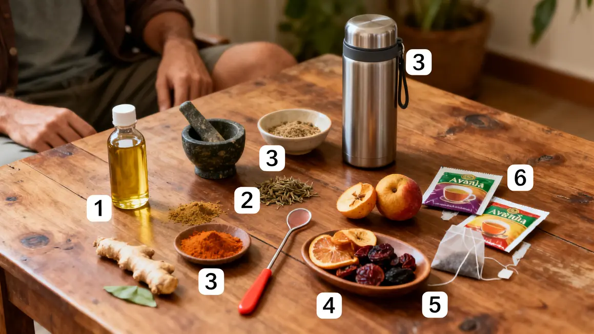 Kit essentiel ayurvédique pour voyage