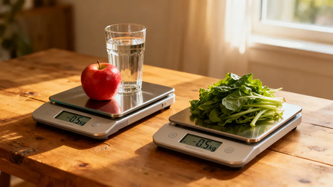 Balance cuisine eau pomme legumes perte de poids
