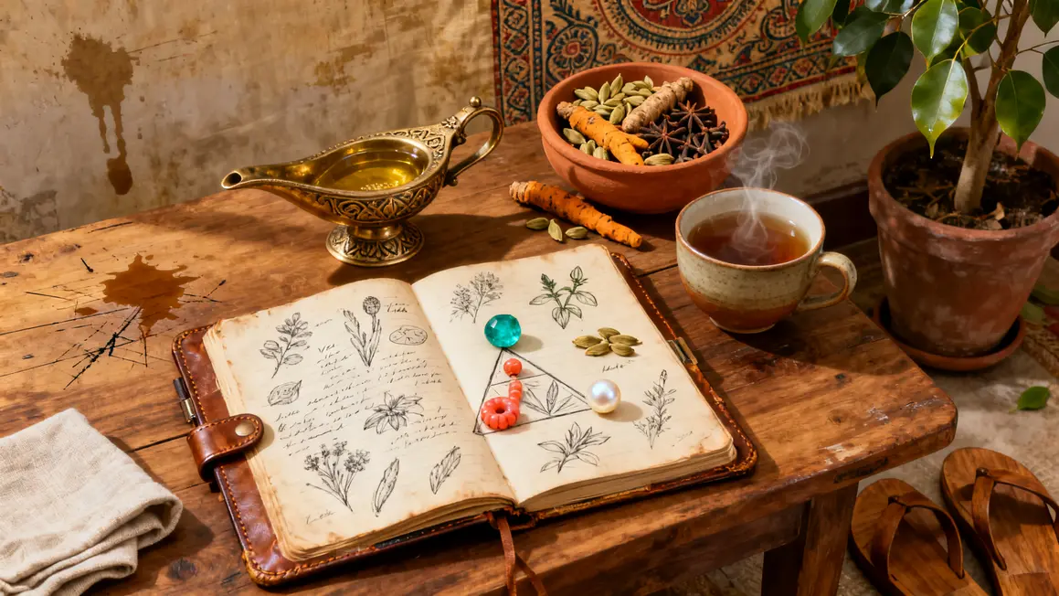 carnet objets ayurveda et symboles doshas