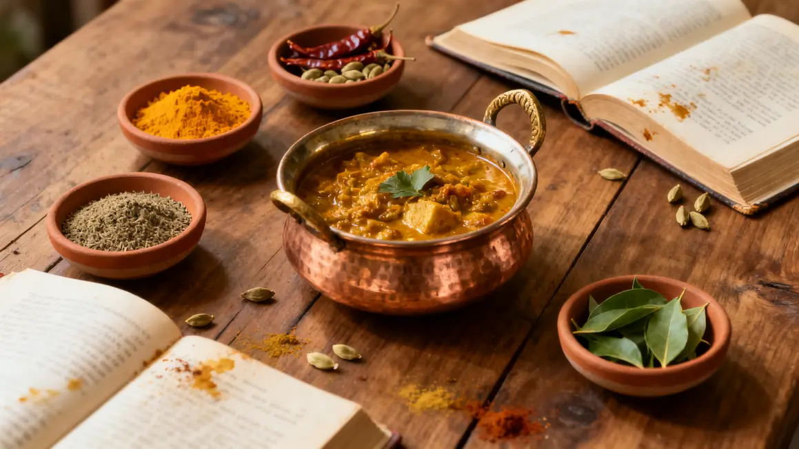 Bols epices indiennes cumin curcuma cardamome table bois