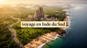 carte voyage Inde du Sud avec paysages temples plages routes