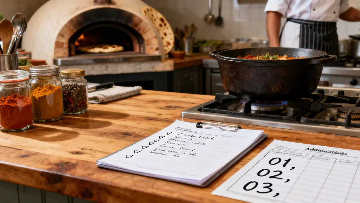 checklist cuisine indienne ouverture restaurant