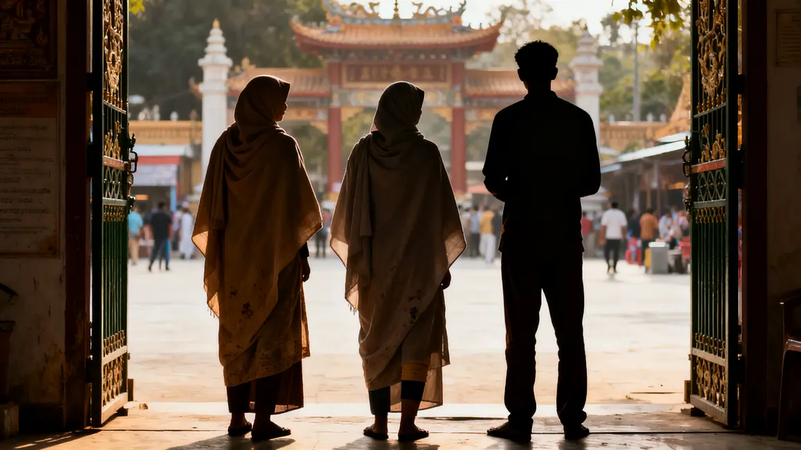 personnes tenues conservatrices inde temple
