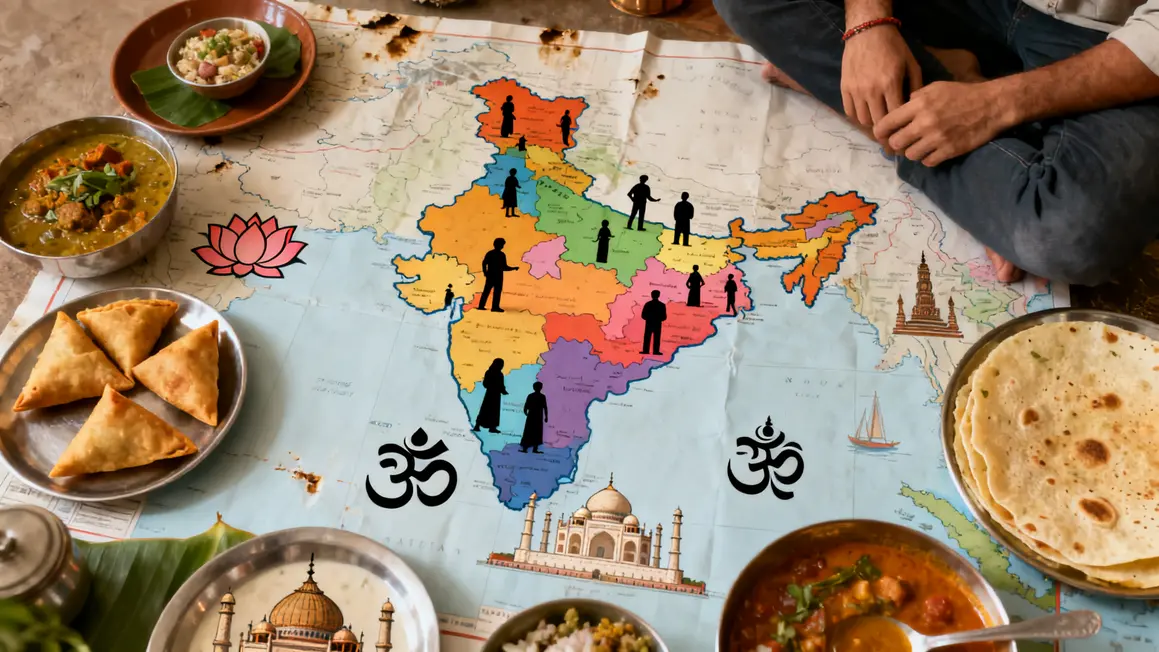 Diversité culturelle régions Inde symboles