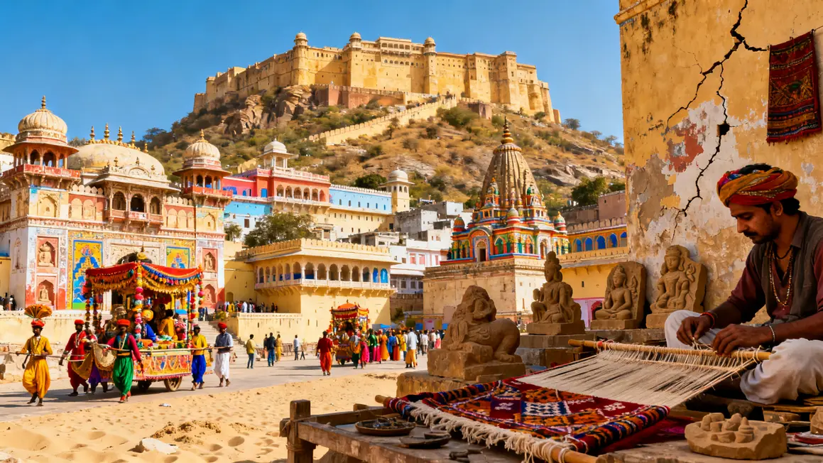 forteresse Rajasthan culture artisans costumes festivals