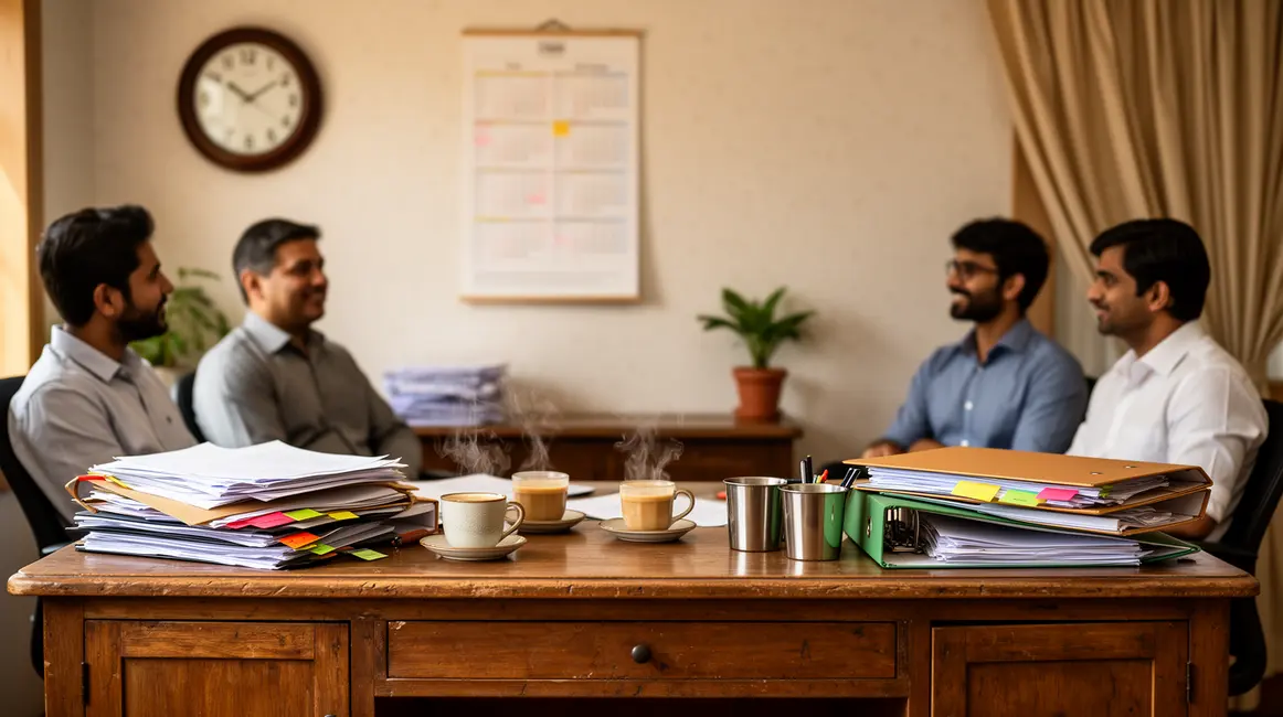 Bureau traditionnel indien, gestion du temps, culture locale
