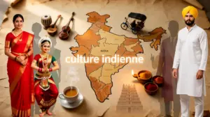 carte Inde silhouettes culture indienne traditions