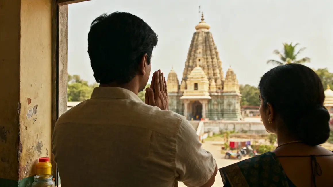 Culture indienne Namaste observation temple
