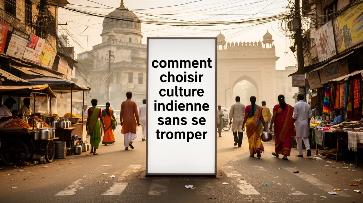 Scène carrefour indien symbolisant la diversité des coutumes