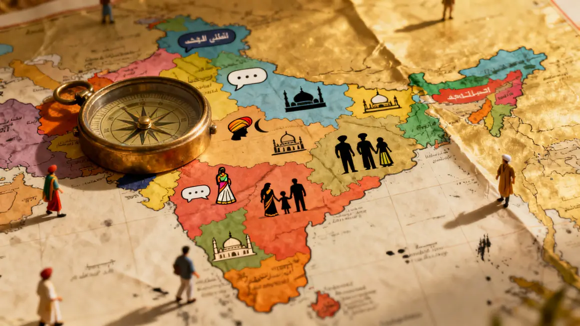 Culture indienne diversité carte régions religions langues