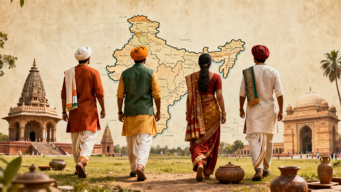 groupes regionaux Inde tenues traditionnelles