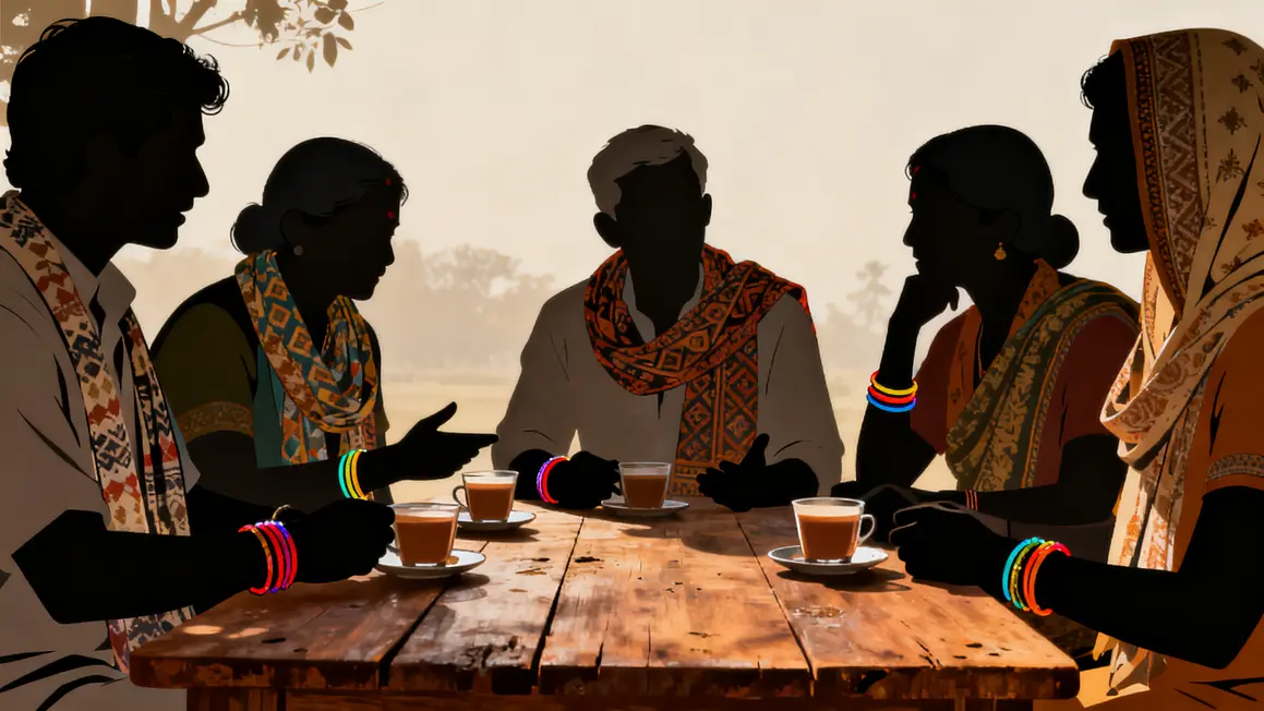 groupe partage thé Inde ambiance conviviale