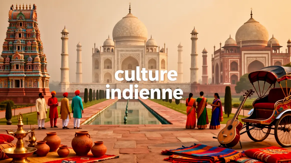 Collage monuments indiens et voyageurs tradition culture indienne