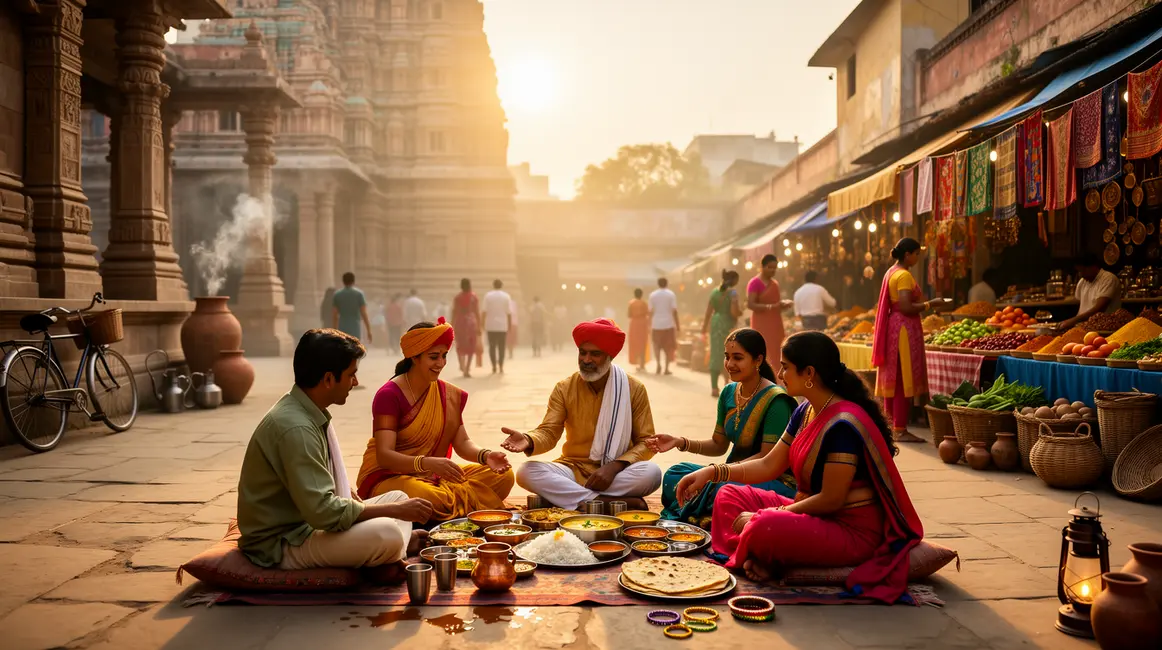 culture indienne mosaïque culturelle repas tradition et temples