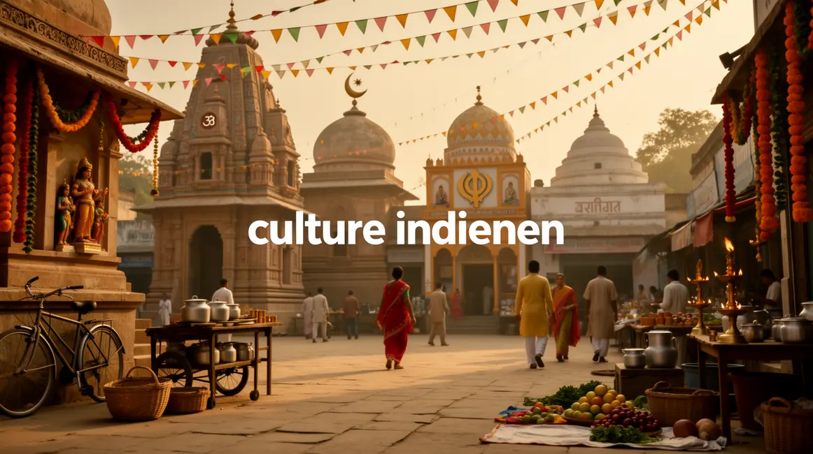 Scène animée place indienne culture religions vie