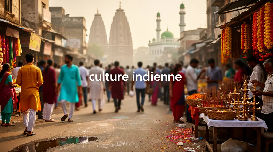 Culture indienne rue vivante tenues modestes temples mosquées