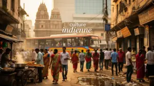 Scène de rue vivante Inde 2026 culture tradition modernité