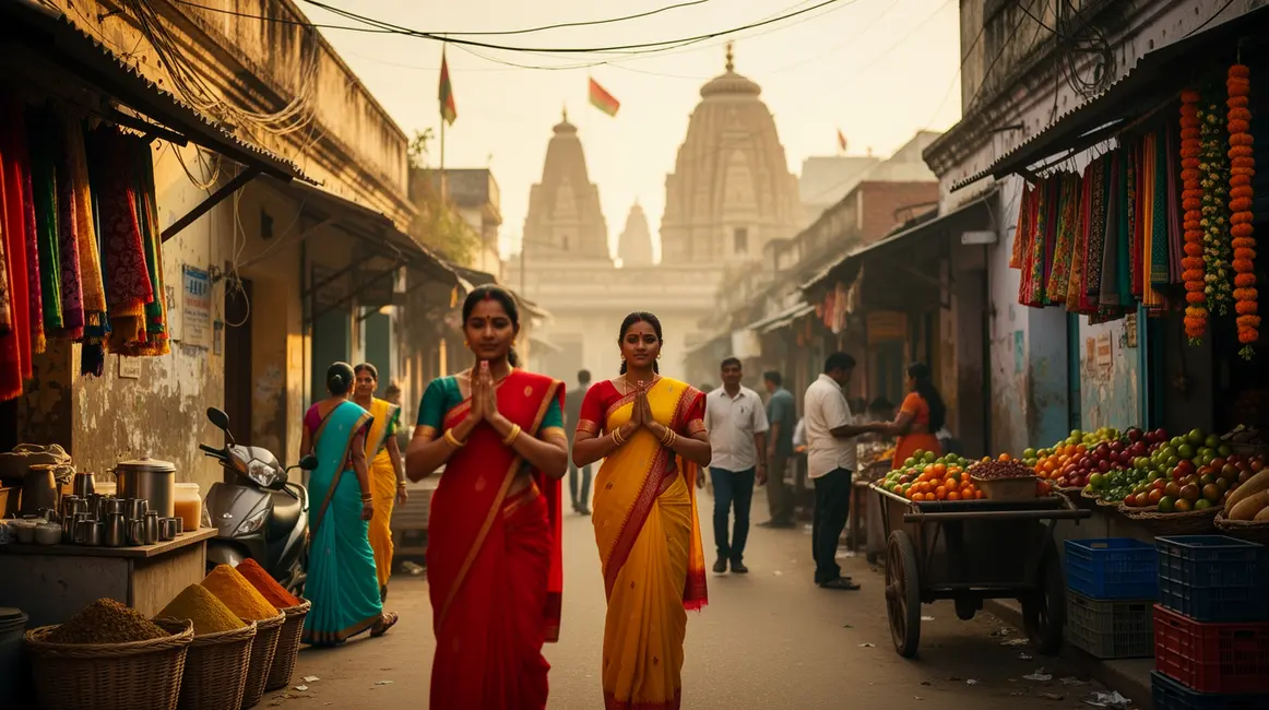 Culture indienne Namaste saris temples rue