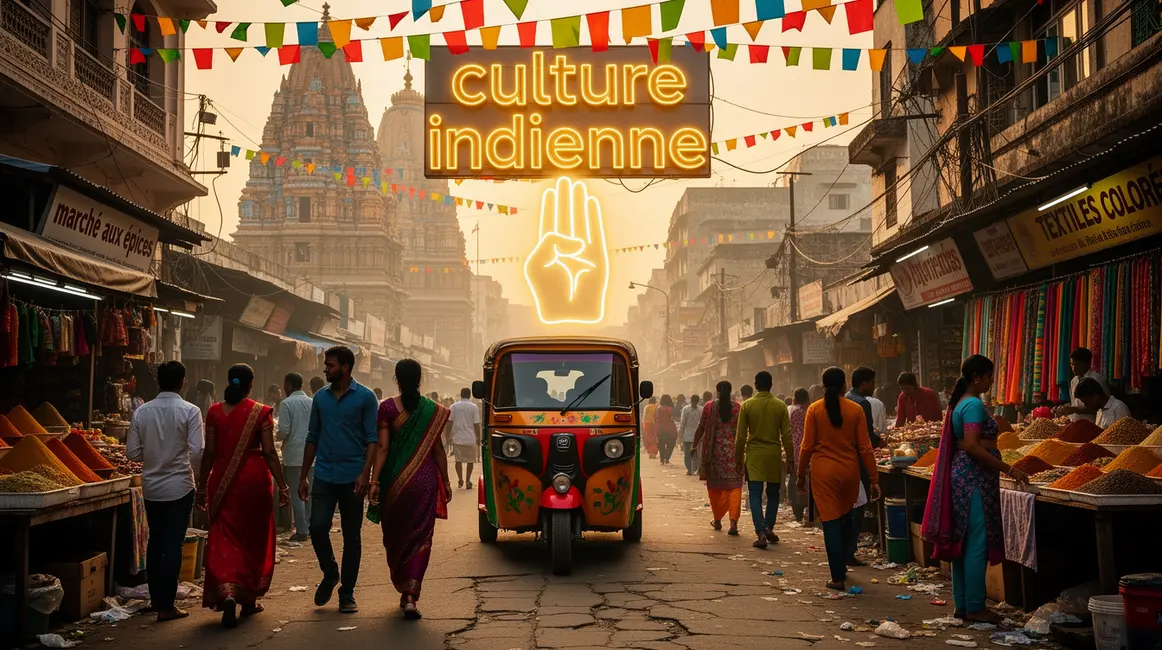 Culture indienne scene urbaine Namaste respect