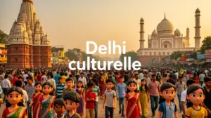 foule devant monuments Delhi diversité culturelle