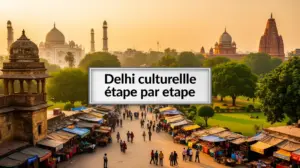 Delhi culturelle étape par étape panorama monuments temples marchés