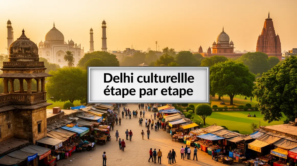 Delhi culturelle étape par étape panorama monuments temples marchés