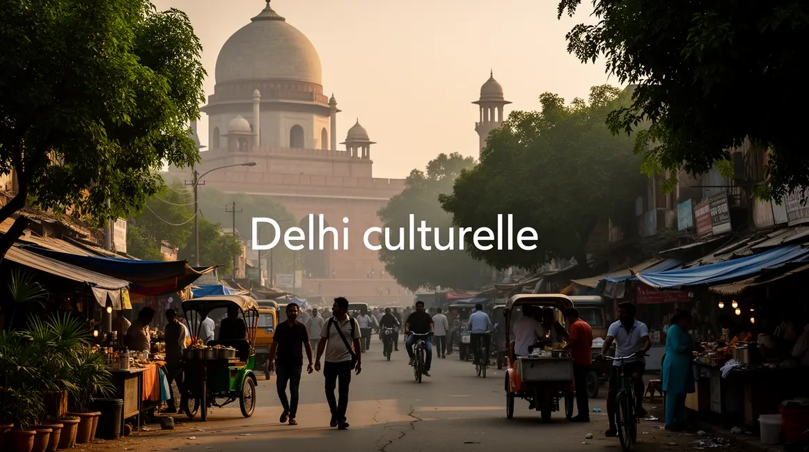 Delhi culturelle panorama monuments marchés scène urbaine