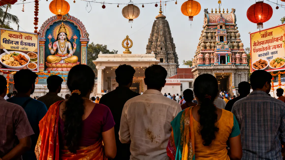 foule devant temples habits varies integration culture indienne