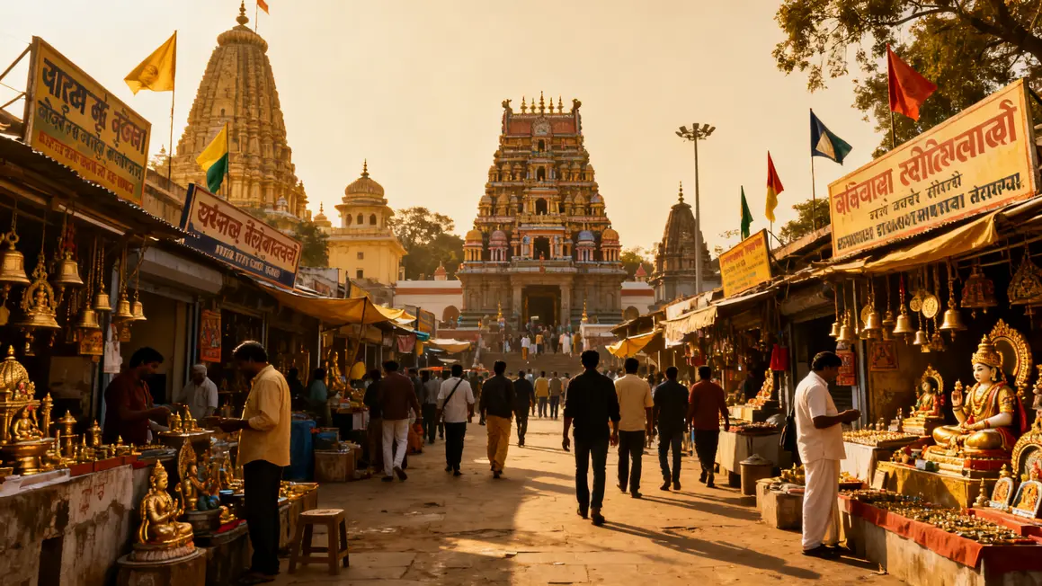 Diversité culturelle Inde marché temples foule