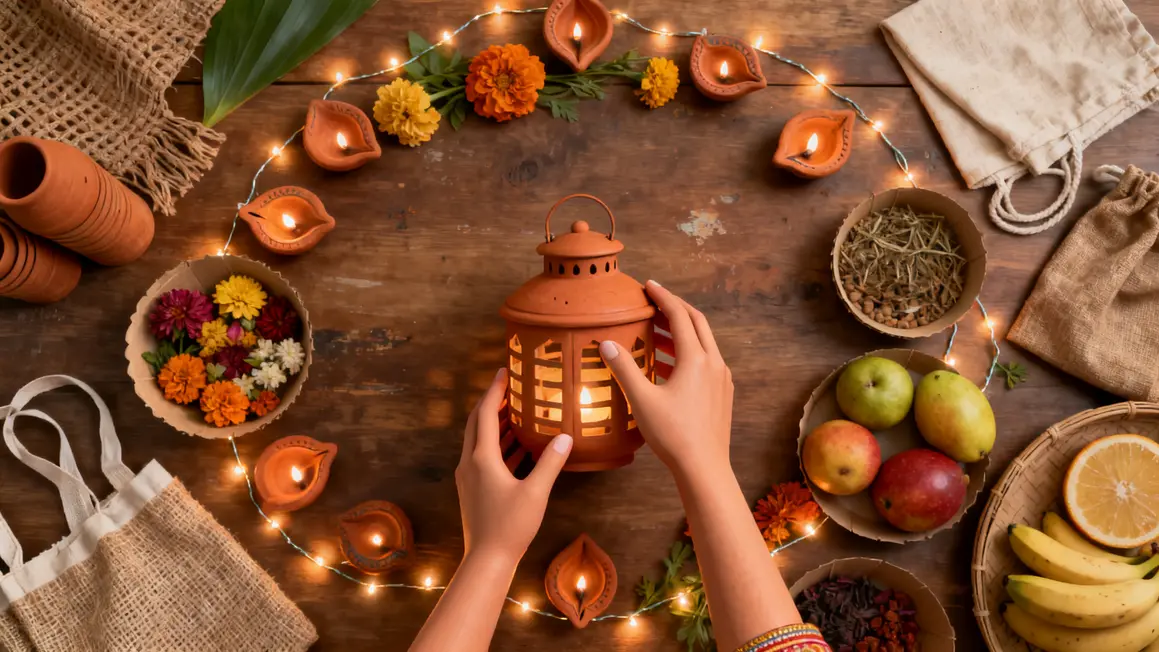 diwali diyas argile led offrandes compostables eco