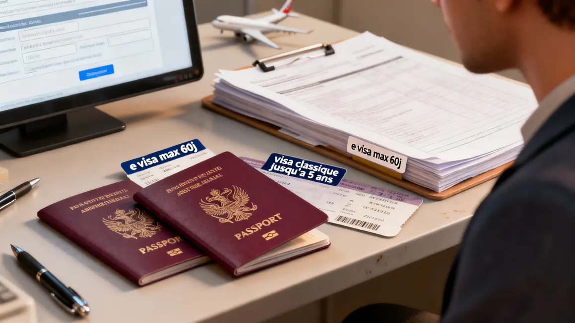 table e-visa inde vs visa classique