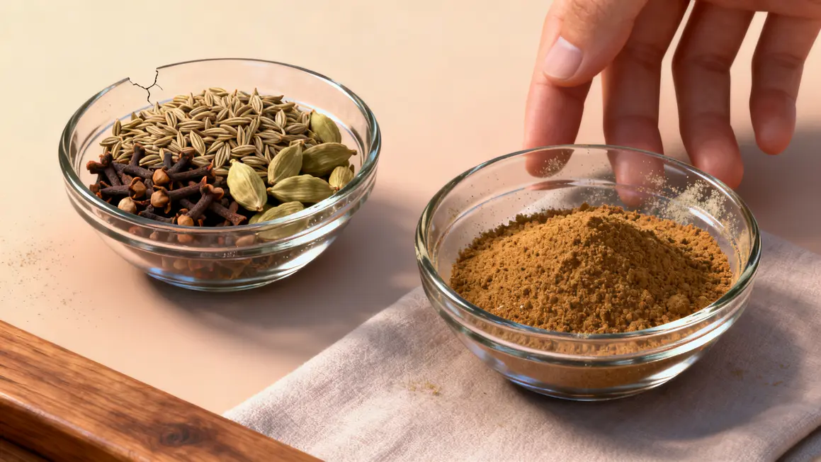 epices indiennes entieres moulues