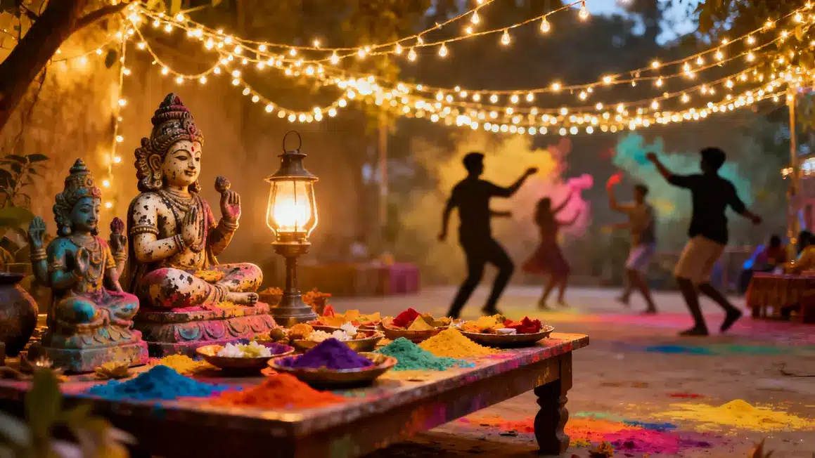 offrandes et guirlandes fetes hindoues inde