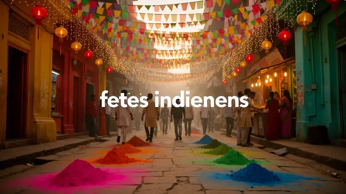 scène festive colorée fête indienne rue
