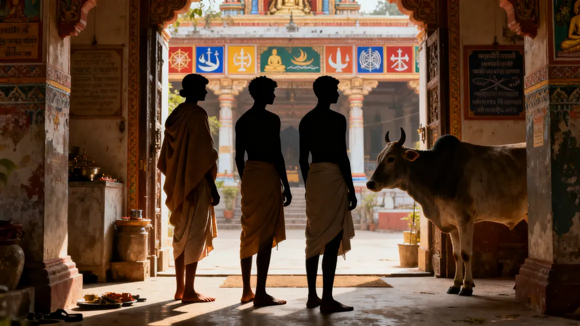 Temple, religions et vache sacrée, fondements culturels Inde