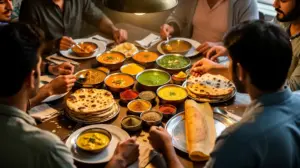 table indienne authentique plats curry naan dosa épices