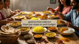 plats indiens partages sur table pour petit budget