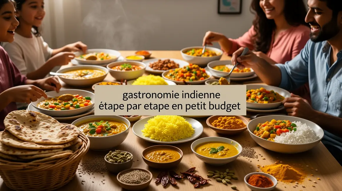 plats indiens partages sur table pour petit budget