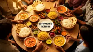 plats indiens varies sur table cercle repas convivial