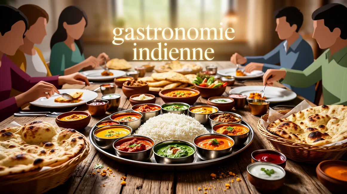 gastronomie indienne repas convivial table thali