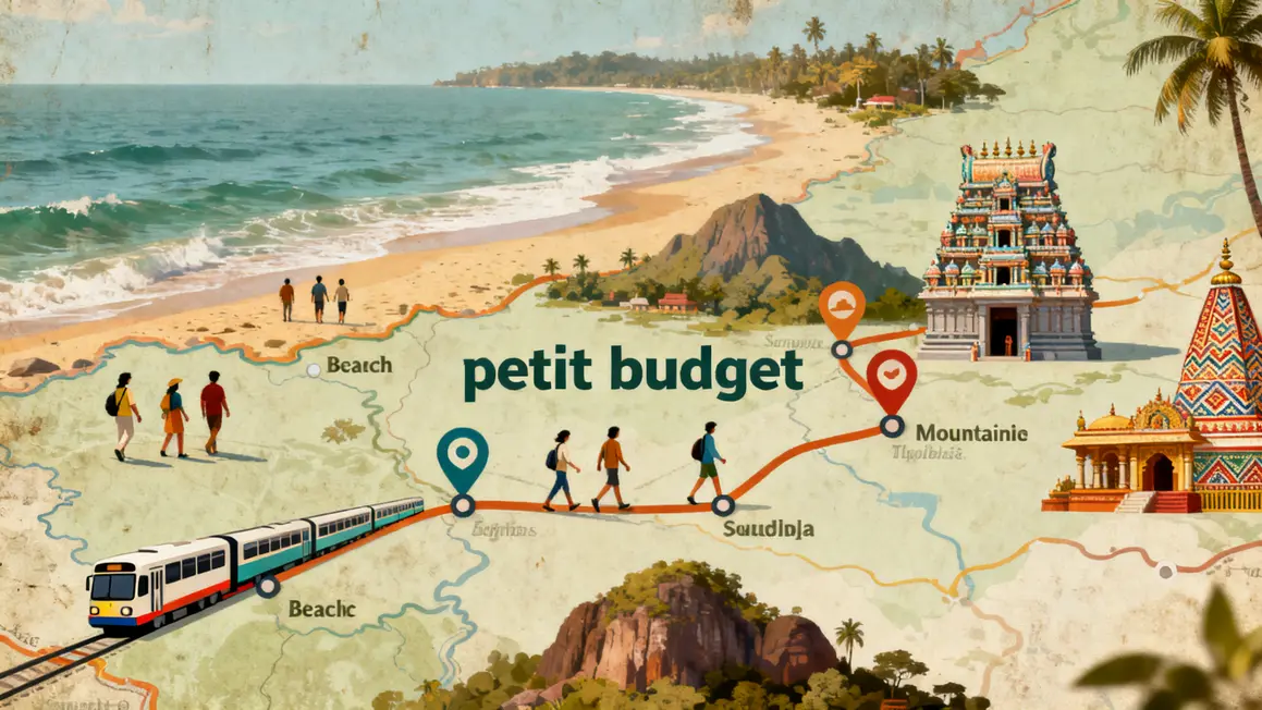 Carte petit budget Inde du Sud 2026 temples plages transports